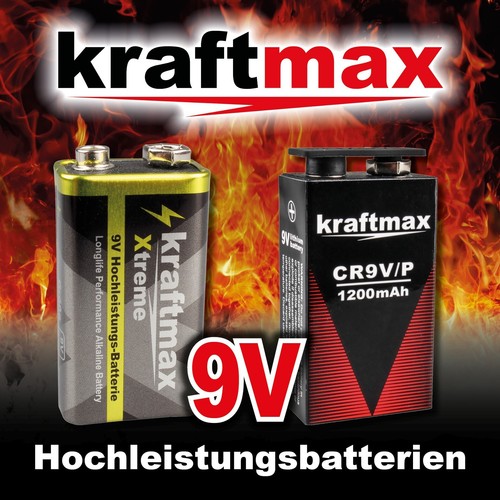 Kraftmax block batterie - 9v,